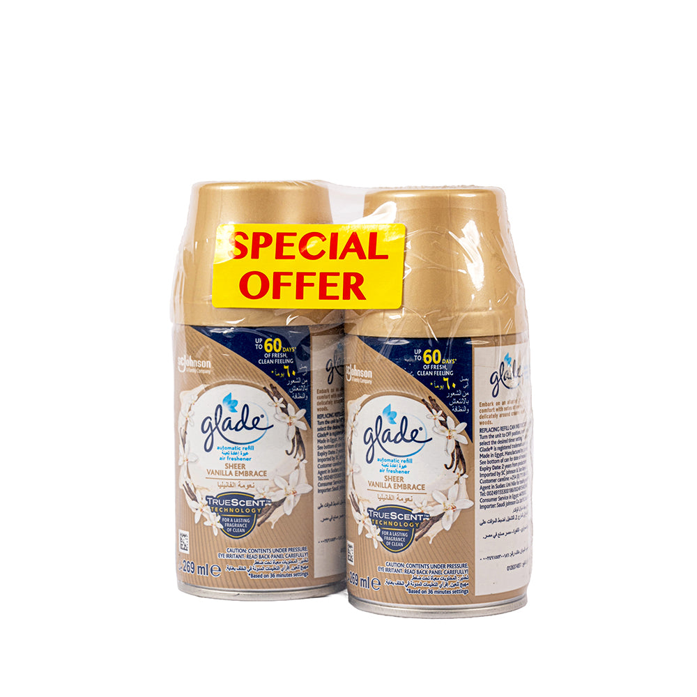 Glade Auto Refill Sheer Vanilla 2X269ML