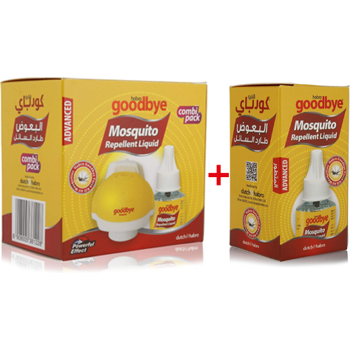 عبوة GoodBye Mosquito Combi + 1 قطعة سائل طارد البعوض