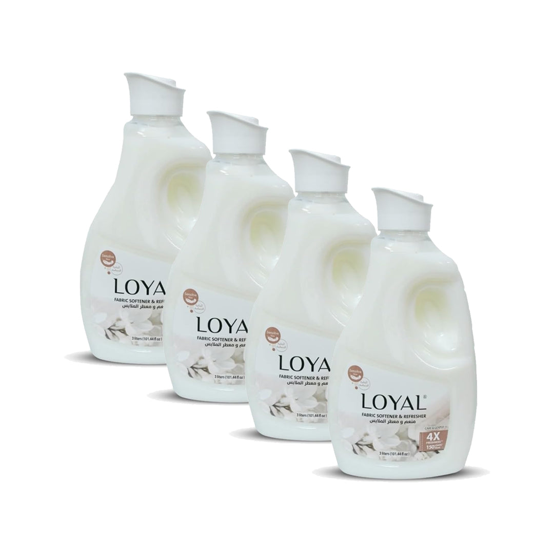 Loyal Fabric Softener & Refresher 3L White-Pack of 4