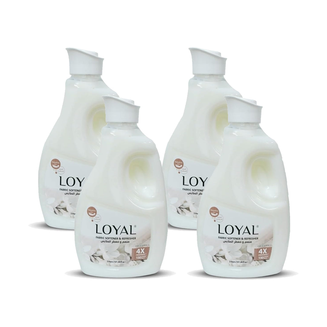 Loyal Fabric Softener & Refresher 3L White-Pack of 4