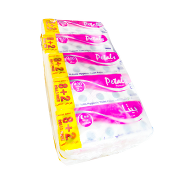 Petals Toilet Rolls | 400 Sheets X 2 Ply | Pack of 100