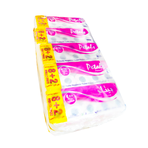 Petals Toilet Rolls | 400 Sheets X 2 Ply | Pack of 100