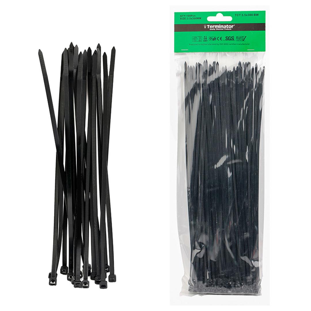 Terminator Cable Ties Black 100PCS