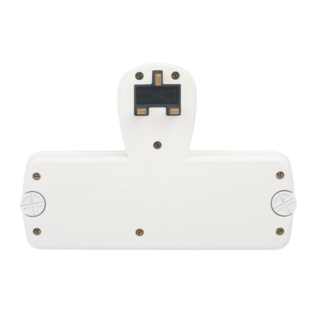 Terminator 3 Way Universal T-Socket Multi Adaptor with Individual Switches and Indicators 13A Esma Approved