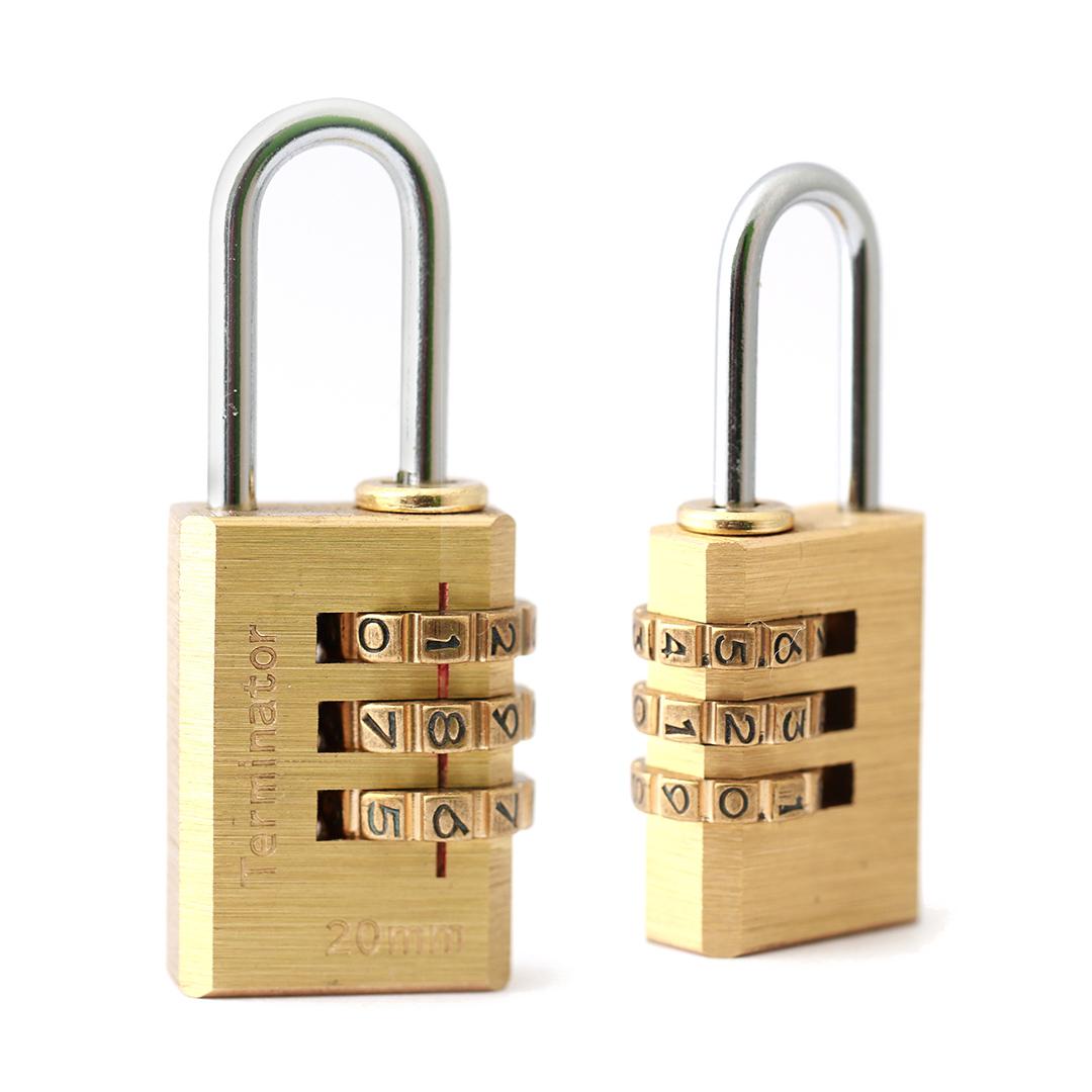 Terminator Brass Combination Pad Lock 20MM