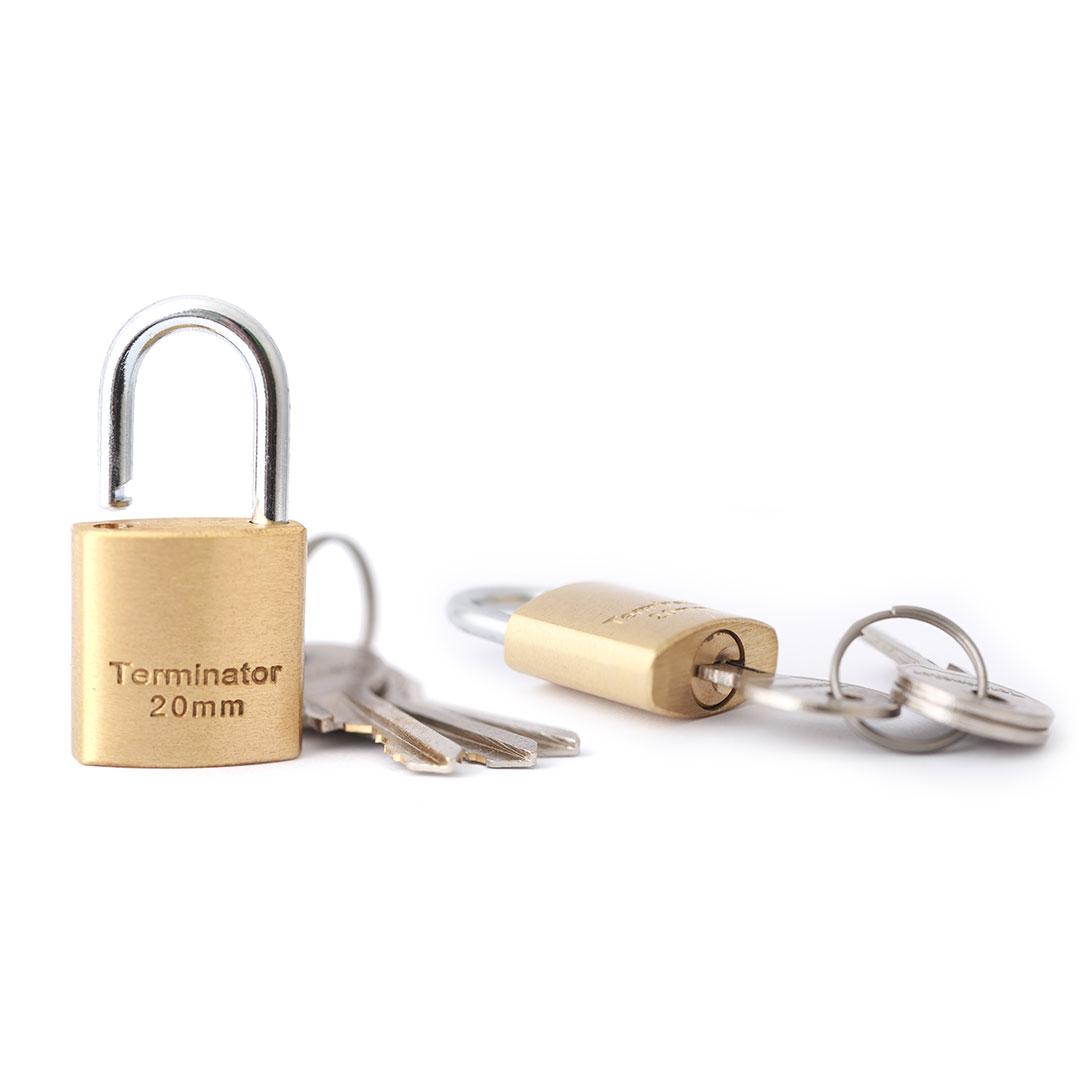 Terminator Brass Pad Lock 20MM