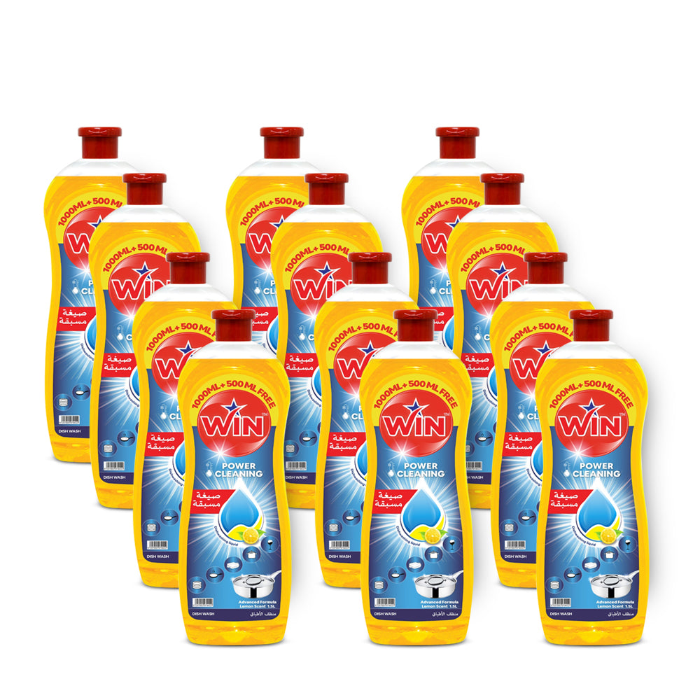 وين غسول أطباق ليمون 1.5 لتر | عبوة من 12 | (الشركة التونسية للملاحة)