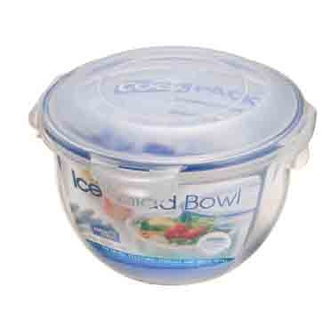 L & L Round Salad Bowl 1.3L w/ Cool Pack & Tray