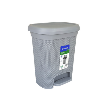 سلة مهملات بدواسة ماسية سعة 6.5 لتر