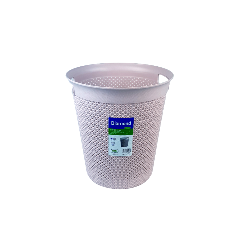 سلة ورقية دائرية دايموند 12 لتر