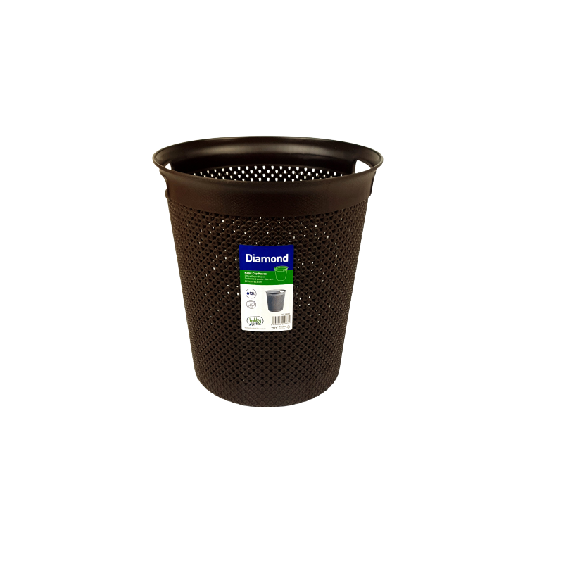 سلة ورقية دائرية دايموند 12 لتر