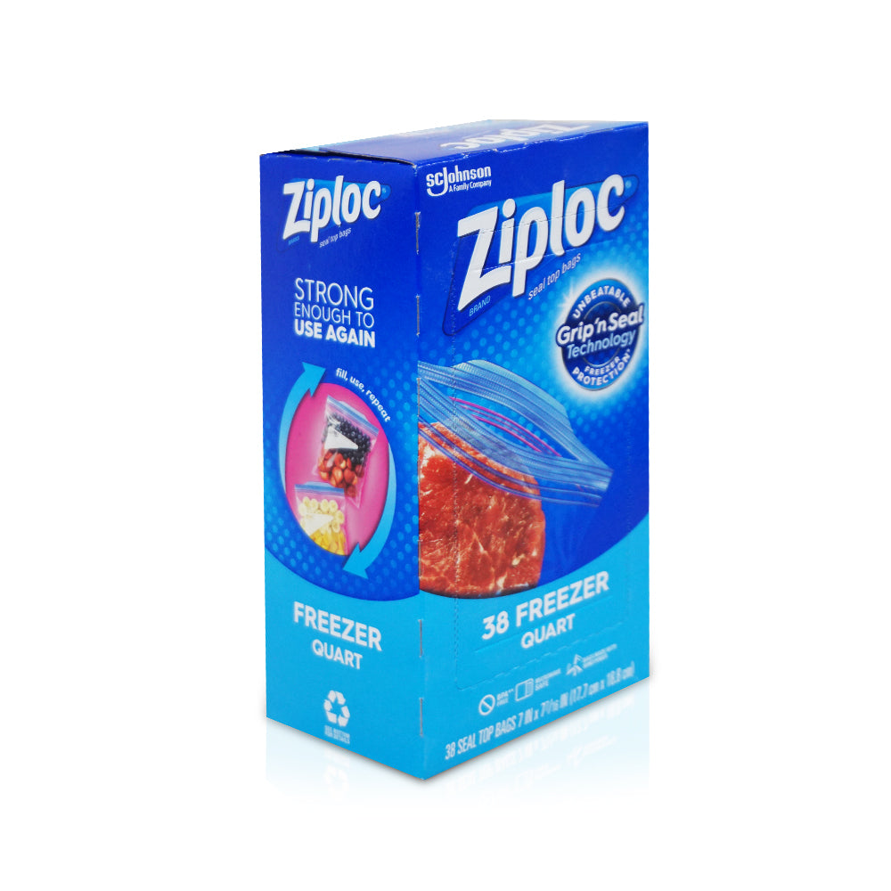 Ziploc Freezer Bags Quart - 38 Bags