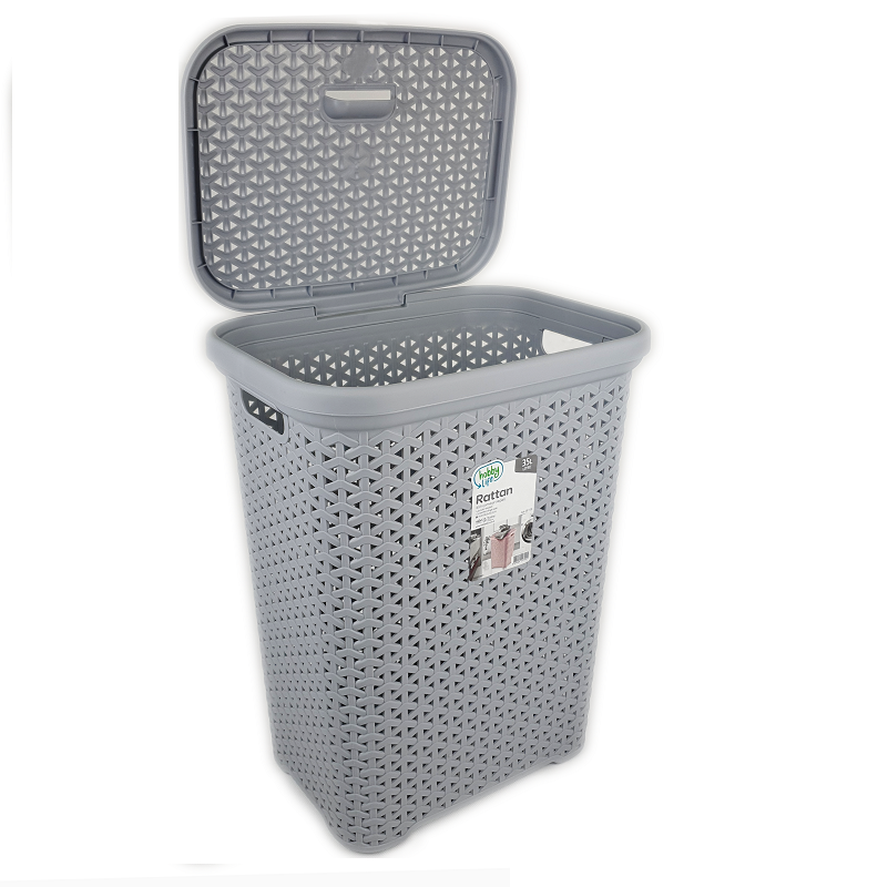 Rattan Laundry Hamper 35L