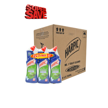 Harpic Toilet Cleaner Pine (2+1) 750ML | Pack of 4