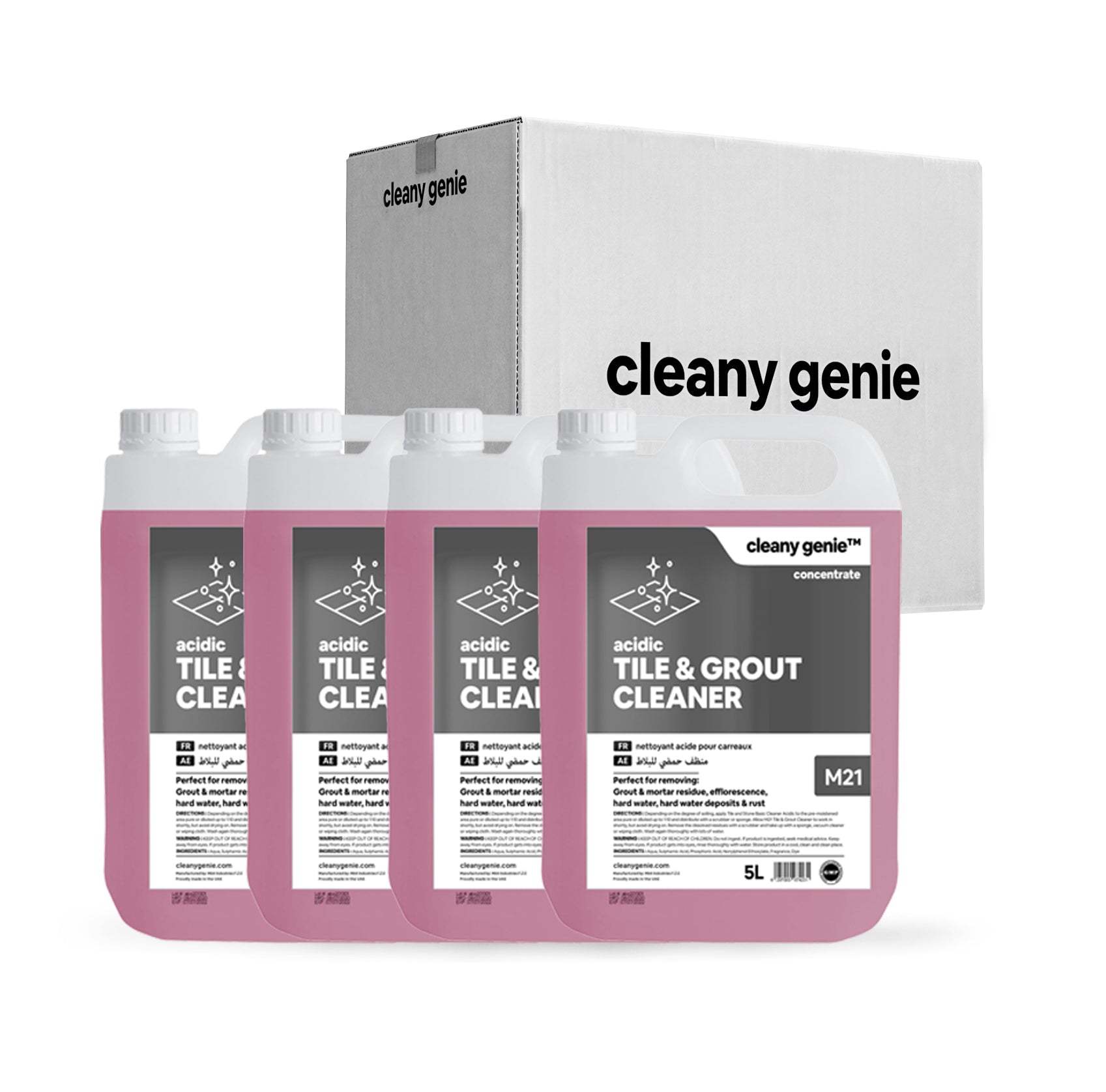 Acidic Tile & Grout Cleaner M21 | 5L | Pack of 4