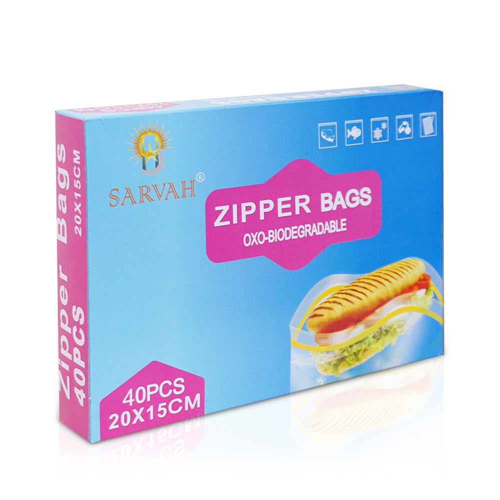 ZIPPER BAG-20*15CM-40BAG/BOX #DFX-617-01