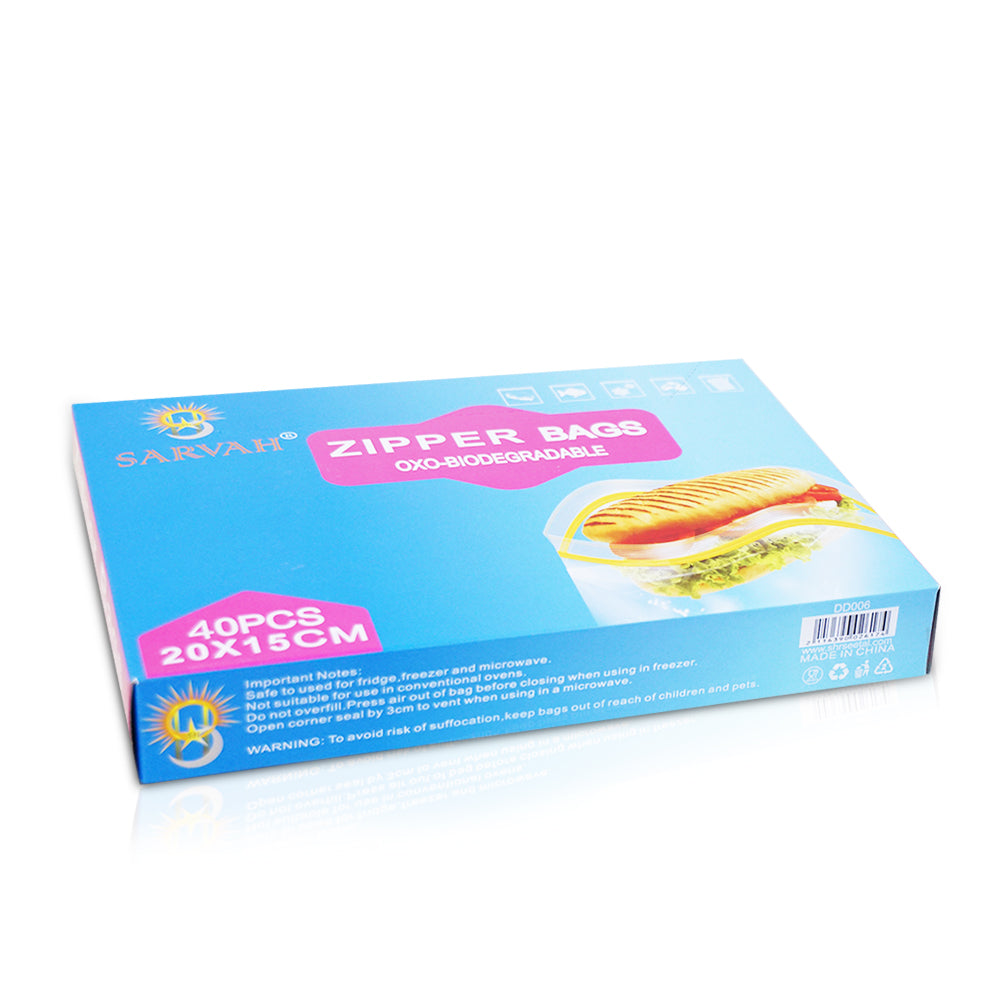 ZIPPER BAG-20*15CM-40BAG/BOX #DFX-617-01