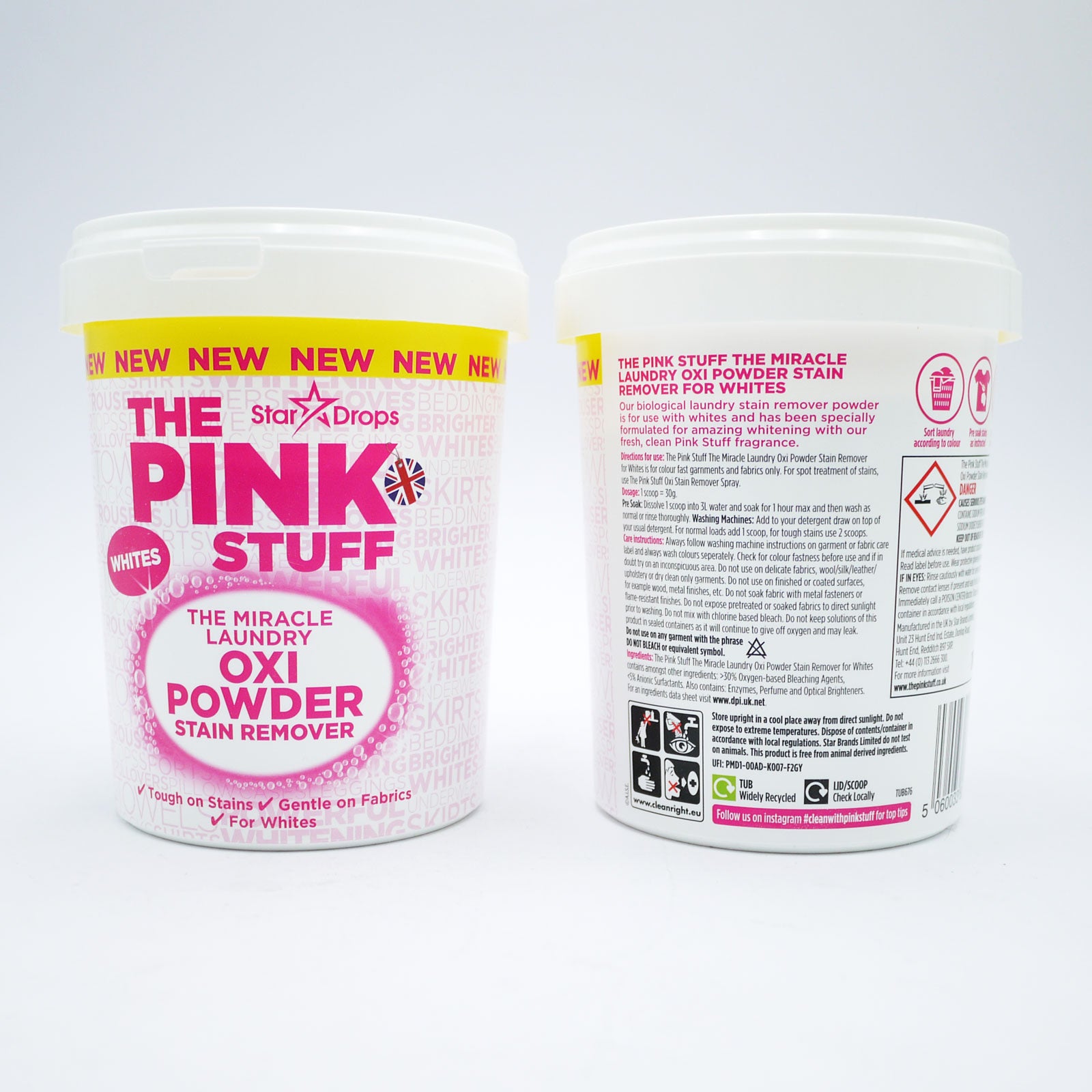 The Pink Stuff Stain Remover Powder Whites 1KG