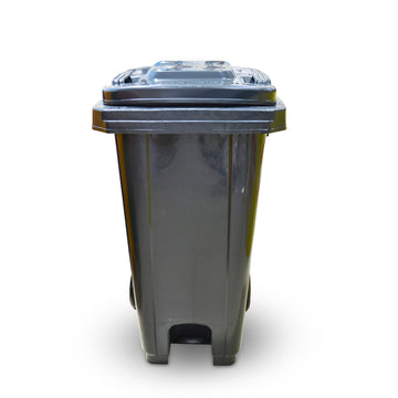 سلة مهملات بلاستيكية من CSS سعة 120 لترًا باللون الرمادي