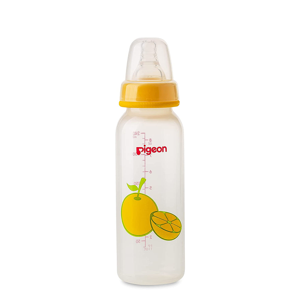 PIGEON DECORATED PLASTIC BOTTLE 240ML (FRUITS)