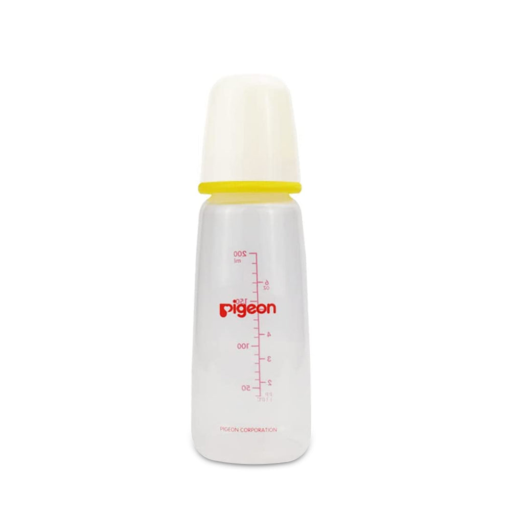 PIGEON PLASTIC FEEDING BOTTLE  KP-6 200ML  (WHITE CAP)