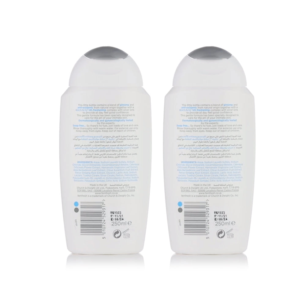 FemFresh Intimate Active Fresh Wash 250ml-(Twin Pack)