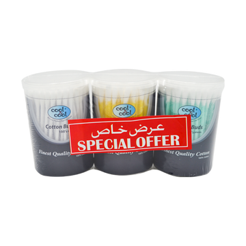 سي أند سي - أعواد قطنية 100 حبة (2+1 مجاناً)