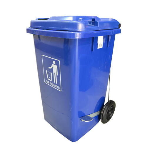 Garbage Can with Pedal 240L Blue