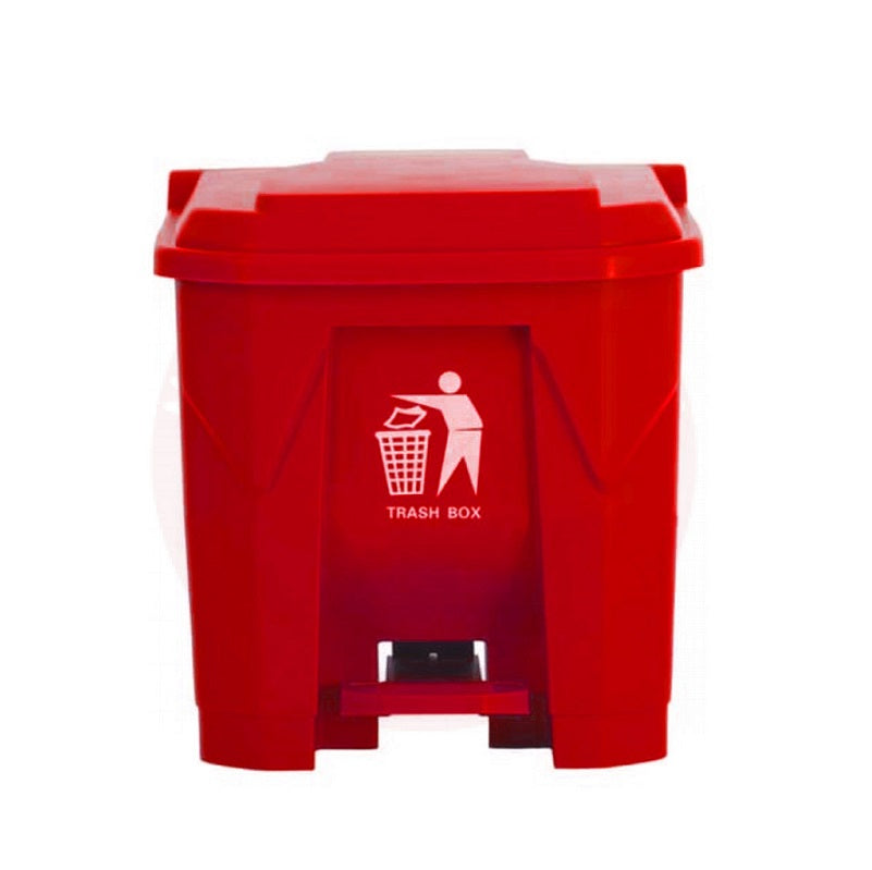 Garbage Can with Pedal 30L Red