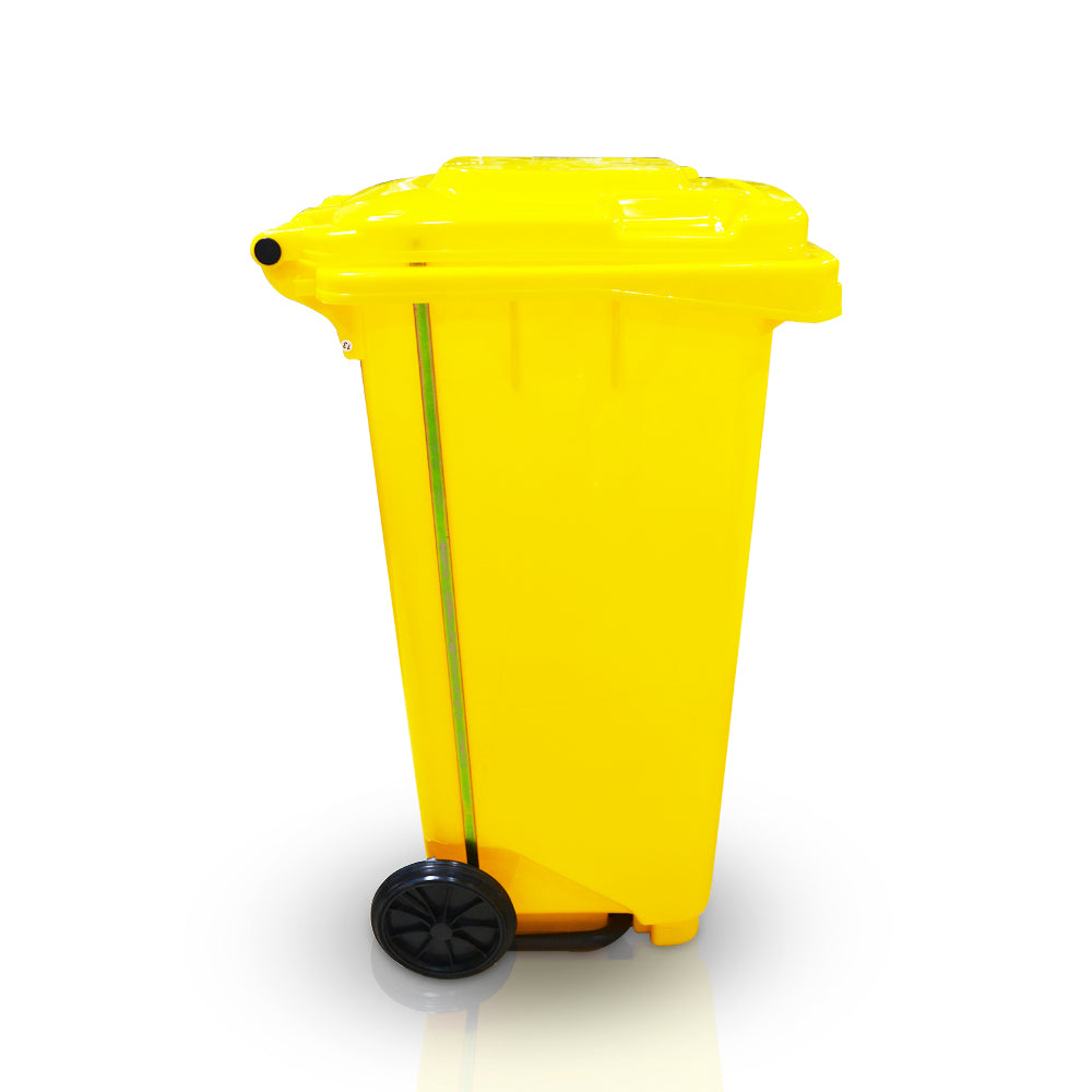 CSS Plastic Dustbin 120L Yellow