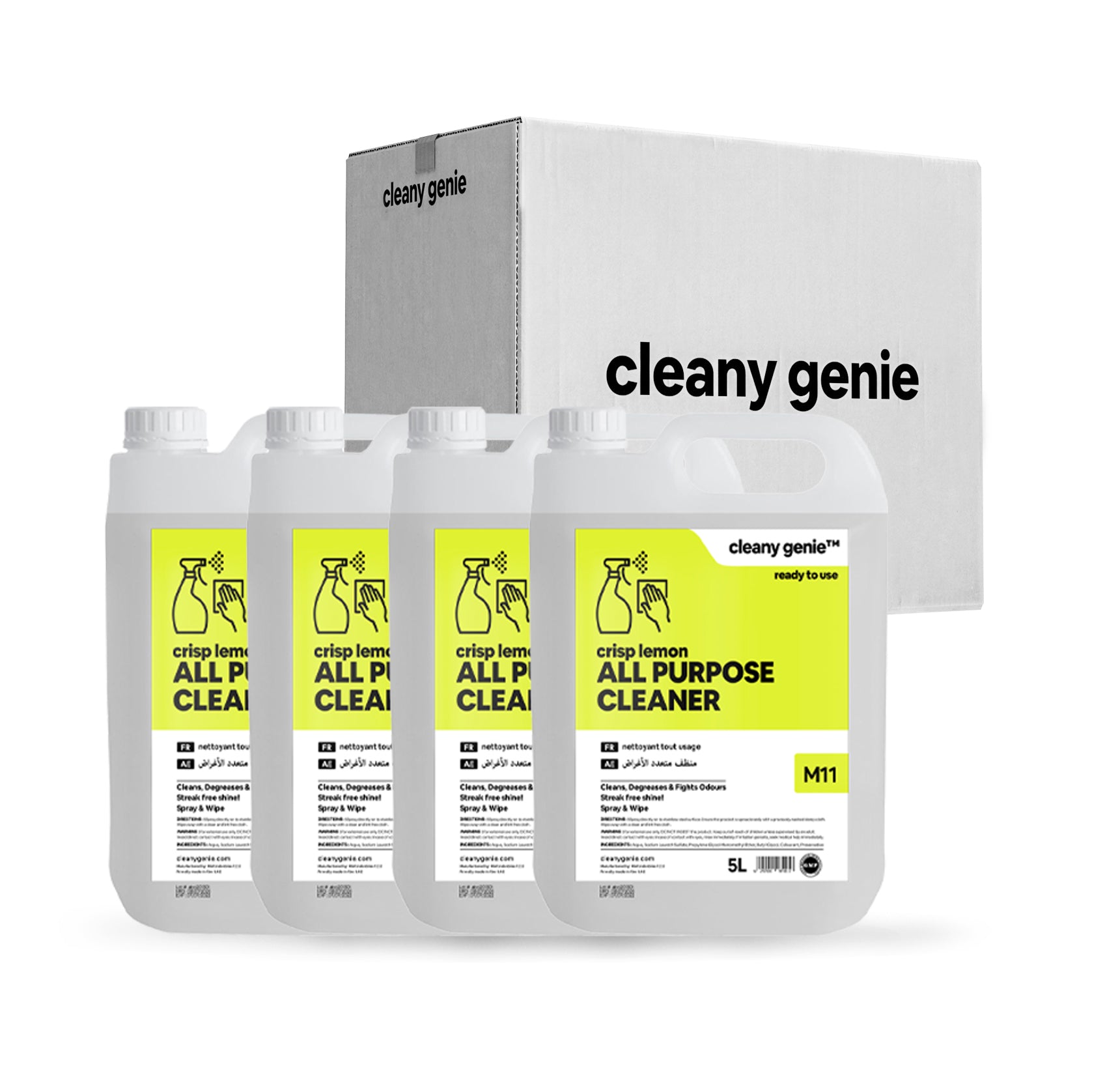 منظف ​​لجميع الأغراض M11 | ليمون مقرمش 5 لتر | حزمة من 4