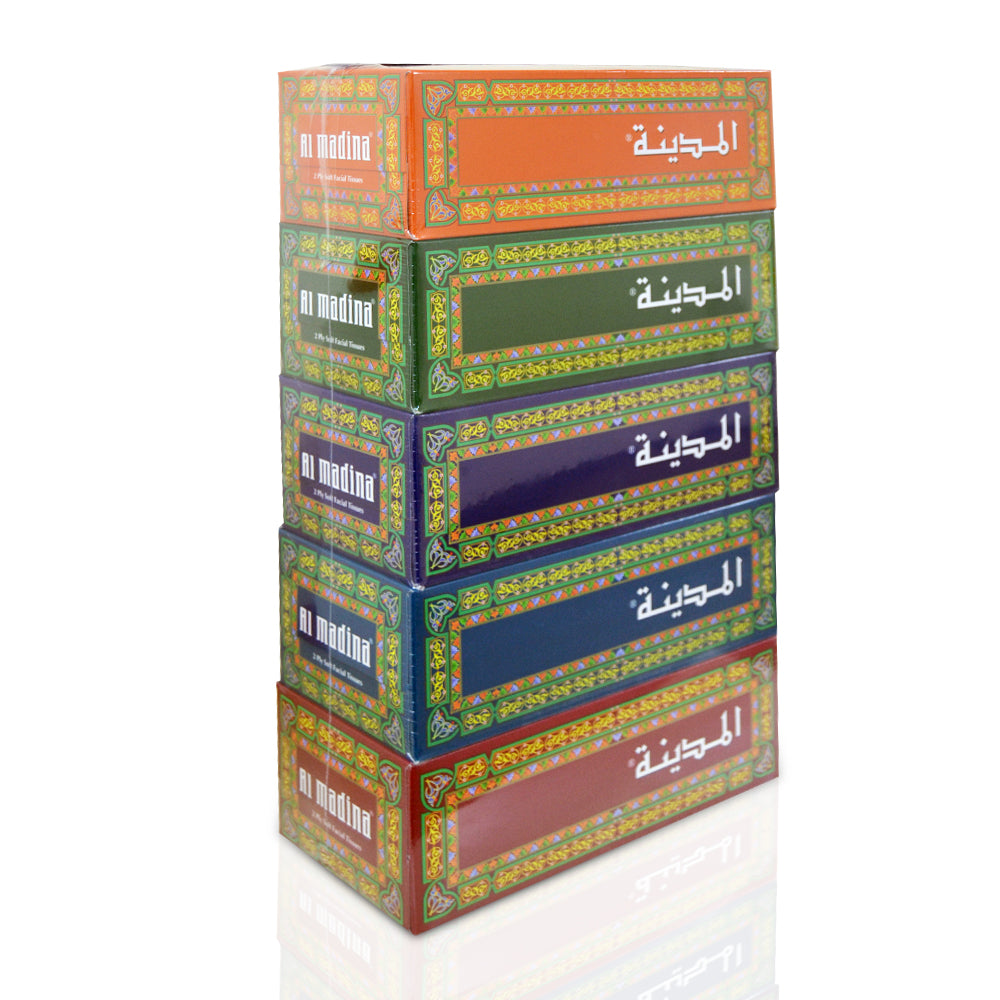 المدينة مناديل للوجه 200 منديل | حزمة من 5