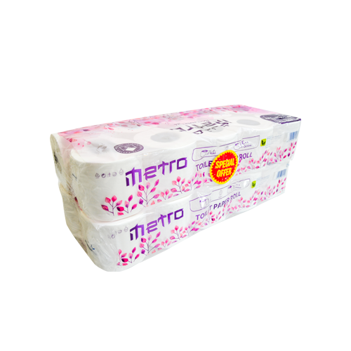 Metro Toilet Roll 400 Sheets | Pack of 20 Rolls