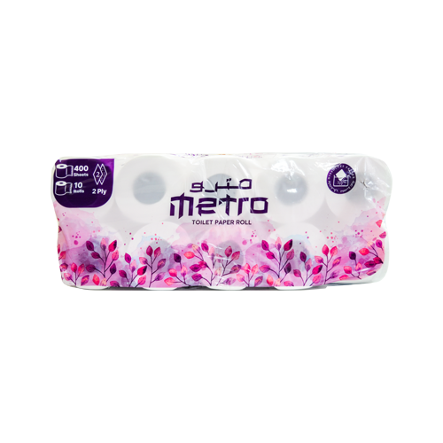 Metro Toilet Roll 400 Sheets | Pack of 10 Rolls