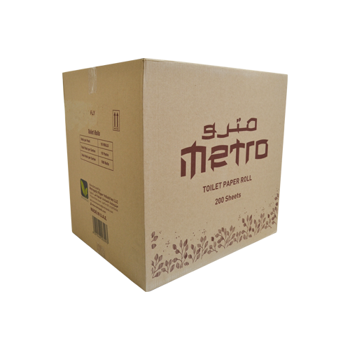Metro Toilet Roll | 200 Sheets | Pack of 100 Rolls