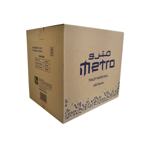 Metro Toilet Roll 400 Sheets | Pack of 100 Rolls