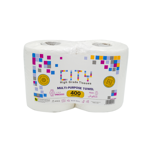 City Maxi Roll Twin Pack 400 Sheets