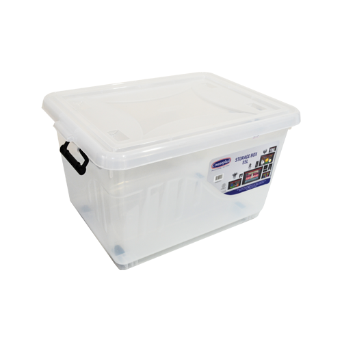 Clear Plastic Storage Box 55L