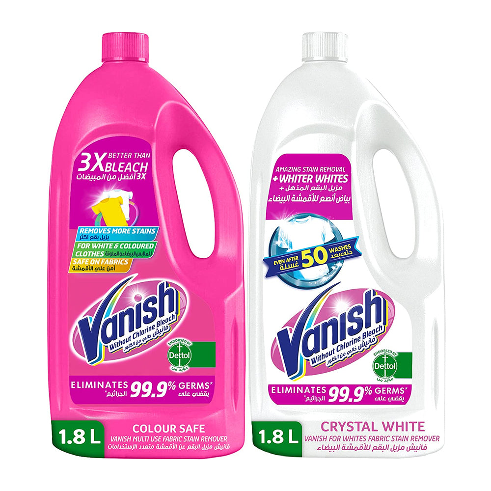 Vanish Stain Remover Pink 1.8L + White 1.8L