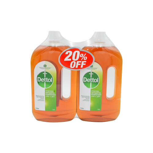ديتول مطهر مضاد للبكتيريا، 1 لتر، عبوة من 2