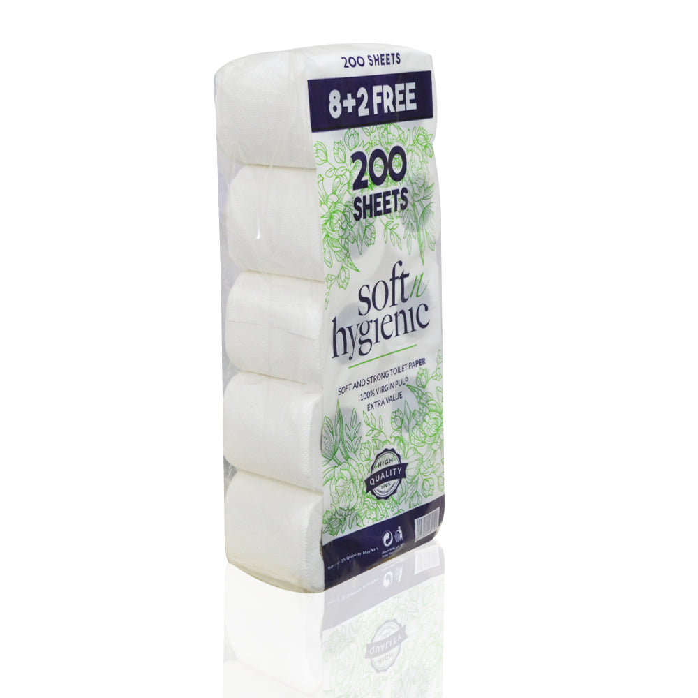 رول تواليت SNH 200 ورقة | حزمة من 10 رولز
