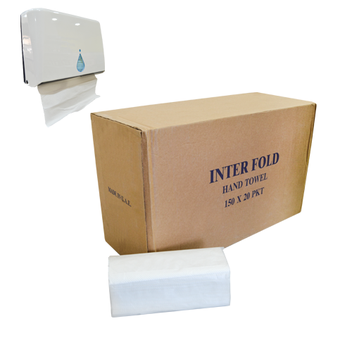 Interfold Paper Napkin 150 Sheets | Pack of 20