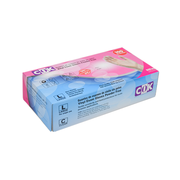 قفازات فينيل خالية من البودرة حجم كبير