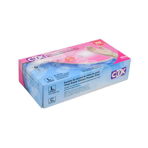 قفازات فينيل خالية من البودرة حجم كبير