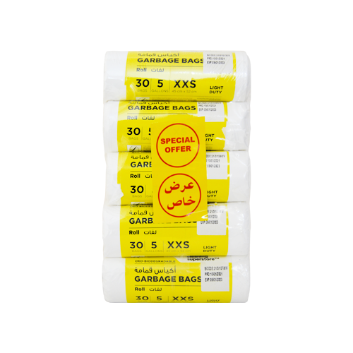Garbage White Roll XXS | 45X52CM | 5 Rolls