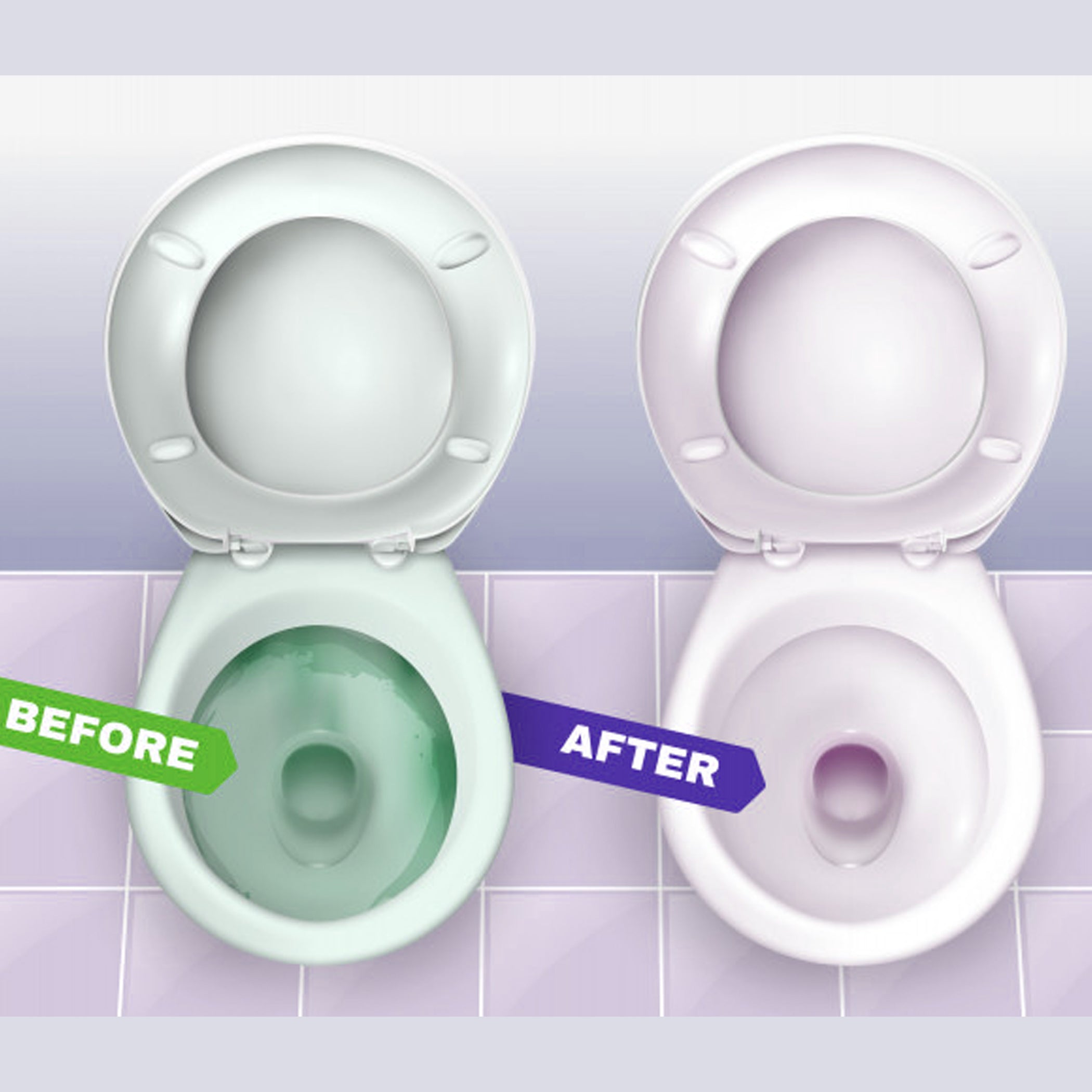 كتلة المرحاض المضادة للبكتيريا من تشارم باللون الأزرق 9 قطع