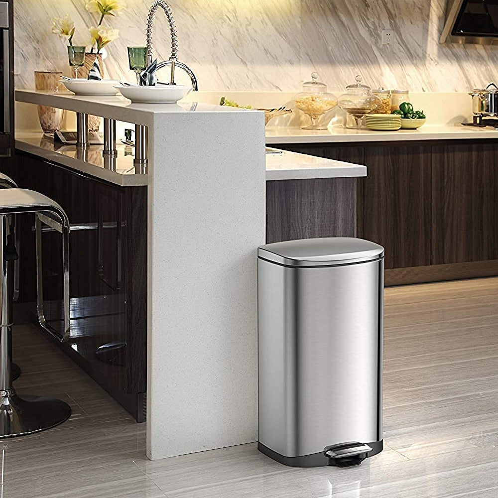 Eko Stainless Steel Step Dustbin Della | 50L