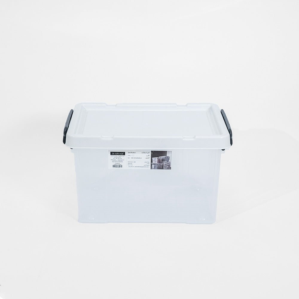 Clear Storage Box with Clear Lid S 40L