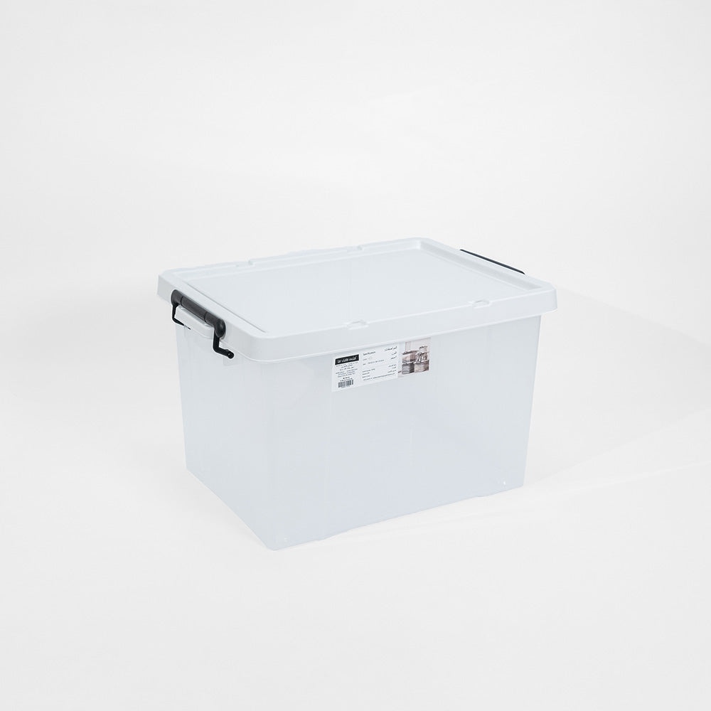 Clear Storage Box with Clear Lid L 70L