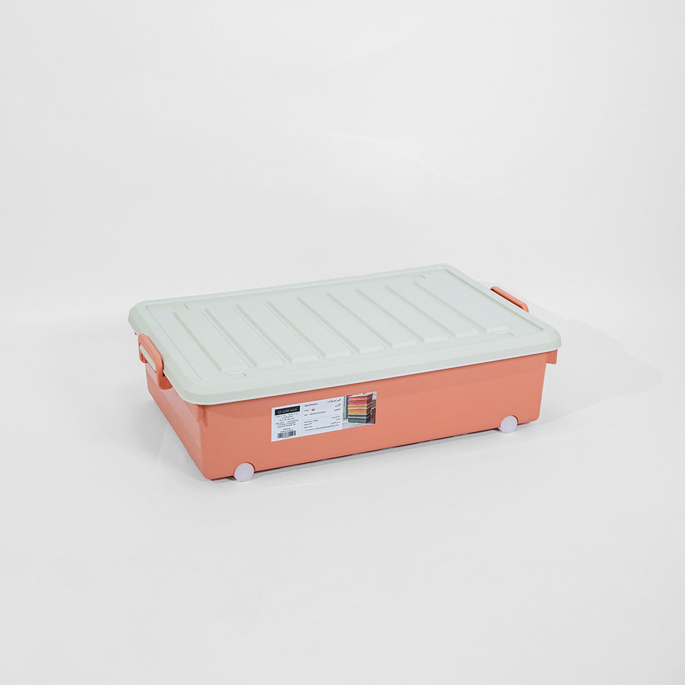 Storage Box with White Lid 38L Red